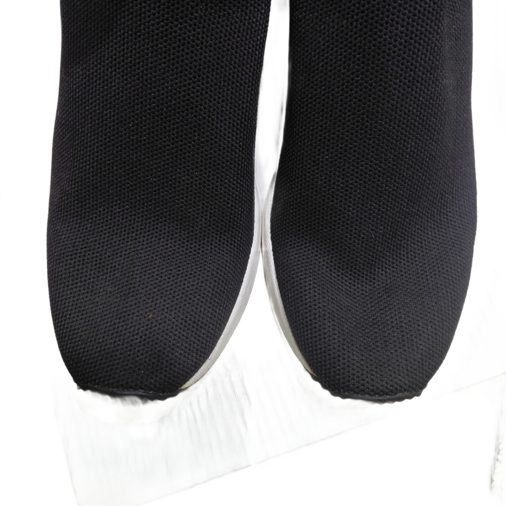Michael Kors Black and White Stretch-Knit Women's Size 9.5 Sock Sneakers - Picture 3 of 11